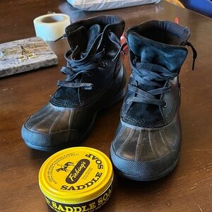 Sorel Men's Black and Brown Waterproof Boots